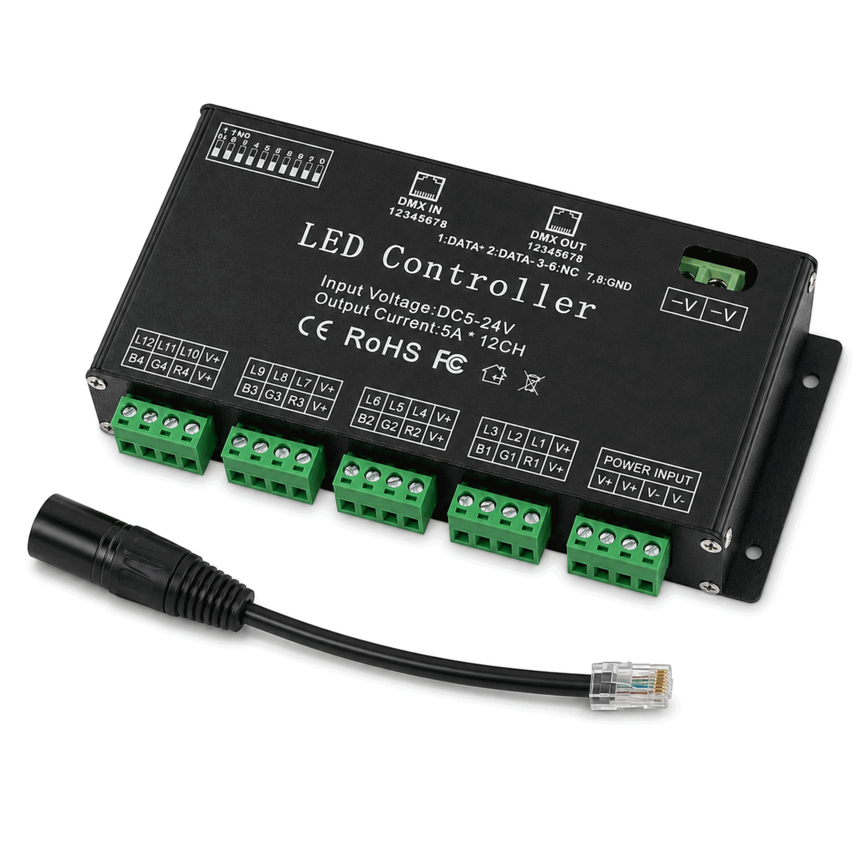 DMX LED Controller – 12 Channel